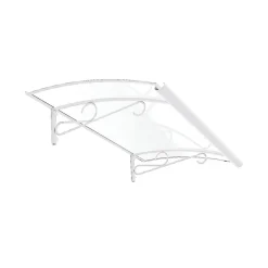 Arctom Auvent Et Marquise<Auvent Regi 140x82 couleur blanc RAL9016, plaque incolore