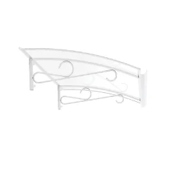 Arctom Auvent Et Marquise<Auvent Regi 140x82 couleur blanc RAL9016, plaque incolore