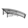 Arctom Auvent Et Marquise<Auvent Regi 140x82, couleur anthracite RAL7016, plaque incolore
