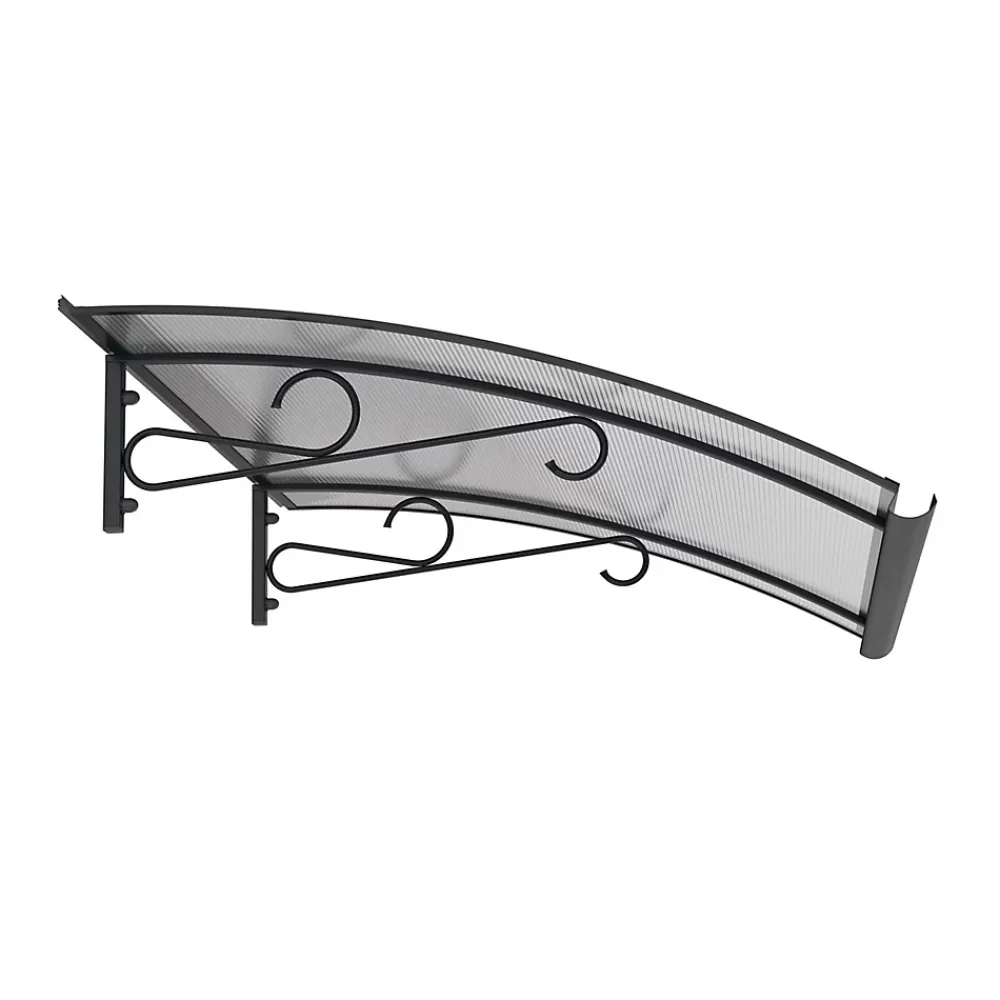 Arctom Auvent Et Marquise<Auvent Regi 140x82, couleur anthracite RAL7016, plaque incolore