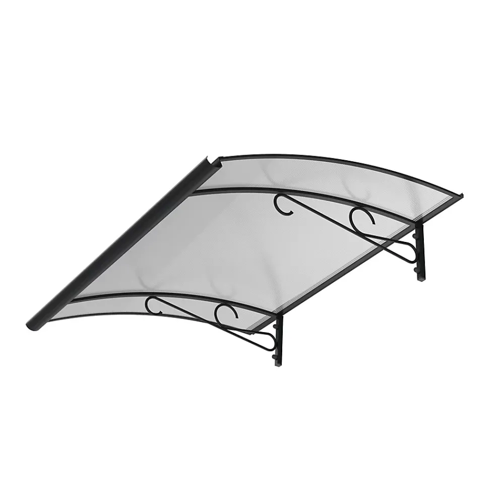 Arctom Auvent Et Marquise<Auvent Regi 140x82, couleur anthracite RAL7016, plaque incolore
