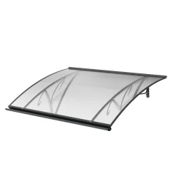 Arctom Auvent Et Marquise<Auvent Regi 140x82, couleur anthracite RAL7016, plaque incolore