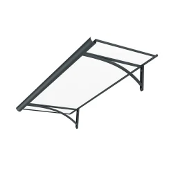 Arctom Auvent Et Marquise<Auvent Ruba 120x54, couleur anthracite RAL7016, plaque incolore