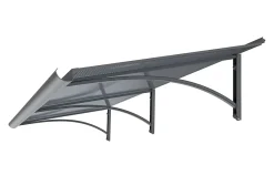 Arctom Auvent Et Marquise<Auvent Ruba 197x54, couleur anthracite RAL7016, plaque anthracite
