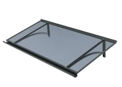 Arctom Auvent Et Marquise<Auvent Ruba 120x54, couleur anthracite RAL7016, plaque anthracite