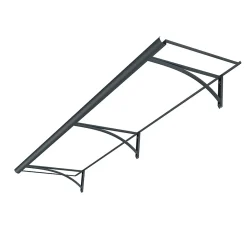 Arctom Auvent Et Marquise<Auvent Saba 197x54, couleur anthracite RAL7016, plaque en PMMA satinée