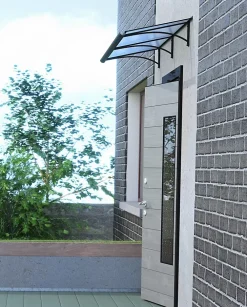 Arctom Auvent Et Marquise<Auvent Saba 197x54, couleur anthracite RAL7016, plaque en PMMA satinée