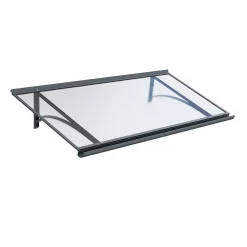 Arctom Auvent Et Marquise<Auvent Saba 160x54, couleur anthracite RAL7016, plaque en PMMA satinée