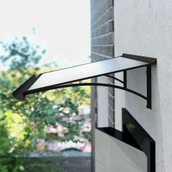 Arctom Auvent Et Marquise<Auvent Saba 160x54, couleur anthracite RAL7016, plaque en PMMA satinée