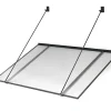 Arctom Auvent Spak 120x70, couleur anthracite RAL7016, plaque incolore- Auvent Et Marquise