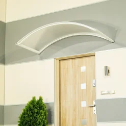 Arctom Auvent Et Marquise<Auvent Top 130x70, couleur blanc RAL9016, plaque incolore