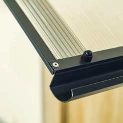 Arctom Auvent Top 130x70, couleur anthracite RAL7016, plaque incolore- Auvent Et Marquise