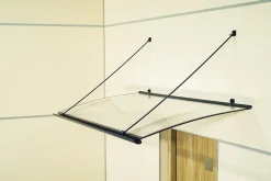 Arctom Auvent Et Marquise<Auvent Turk 140x82, couleur anthracite RAL7016, plaque incolore