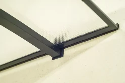 Arctom Auvent Et Marquise<Auvent Turk 140x82, couleur anthracite RAL7016, plaque incolore