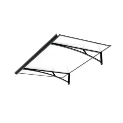 Arctom Auvent Et Marquise<Auvent Vilgo 150x83,5, couleur anthracite RAL7016, panneau sandwich ALPE AL