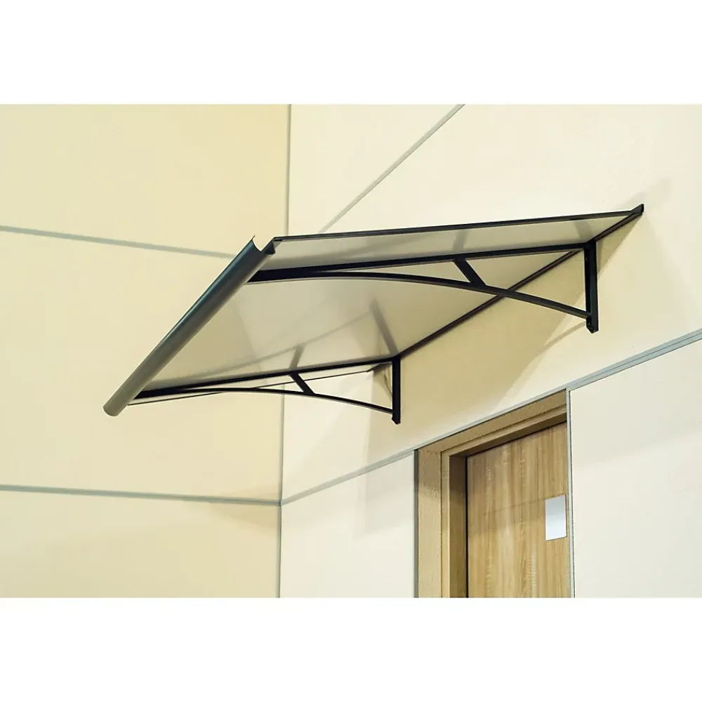 Arctom Auvent Et Marquise<Auvent Vilgo 150x83,5, couleur anthracite RAL7016, panneau sandwich ALPE AL