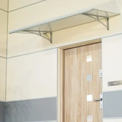 Arctom Auvent Et Marquise<Auvent Vilgo 150x83,5, couleur blanc RAL9016, panneau sandwich Al PE AL