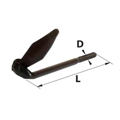 Afbat - Tb Industrie Sas Accesoire Pour Volet<Arrêt de volet à tirefond L.130mm noir Afbat