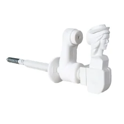 Torbel Arrêt de Volet Battant, Tête de Bergère, Blanc, à Visser, Butée Réglable 22 à 115 mm,- Volet Battant