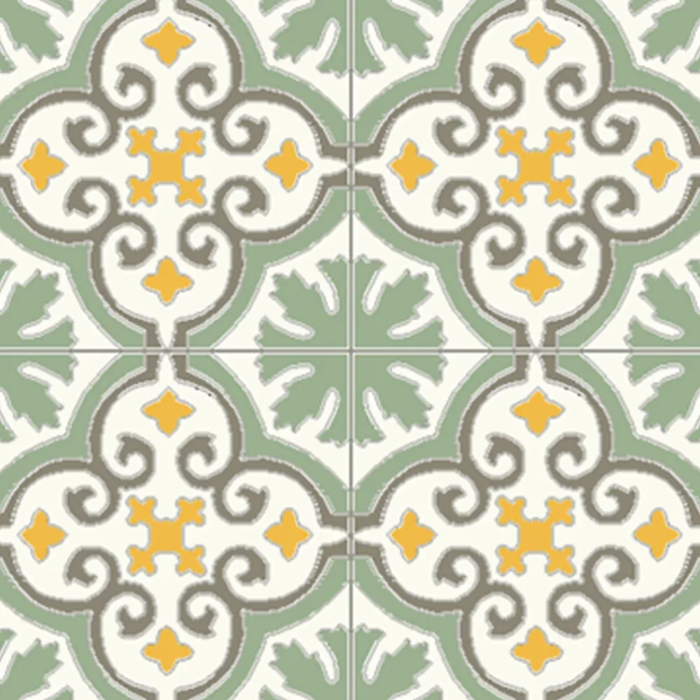 Floorilège Authentiques carreaux de ciment - Modèle Elégance ELE7 de - La boite de 14 carreaux soit 0,56 m²- Carrelage Sol Pour Cuisine