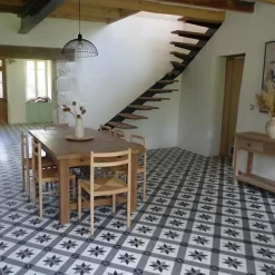 Floorilège Authentiques carreaux de ciment - Modèle Véga VEG14 de - La boite de 14 carreaux soit 0,56 m²- Carrelage Sol Effet Carreaux De Ciment