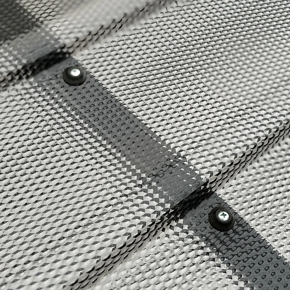 Starkedach Auvent à cadre en aluminium DIAMONDS Straight T-150 7016 avec revêtement monolithique en polycarbonate- Auvent Et Marquise