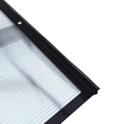 Starkedach Auvent à cadre en aluminium Straight T-160 7016 avec revêtement en polycarbonate- Auvent Et Marquise