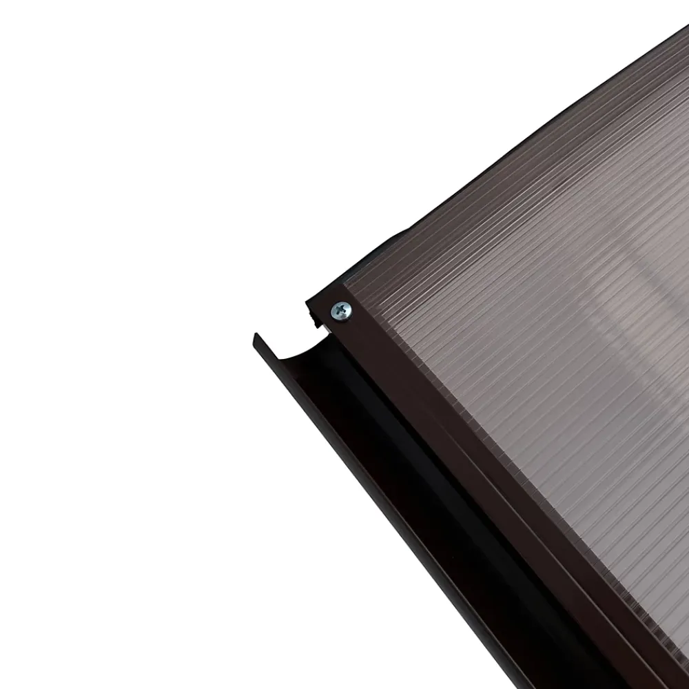 Starkedach Auvent Et Marquise<Auvent à cadre en aluminium RODEO R-150 8017 bombé avec revêtement en polycarbonate