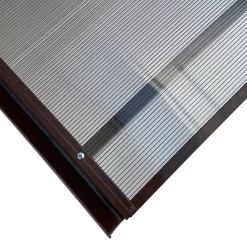 Starkedach Auvent Et Marquise<Auvent à cadre en aluminium RODEO R-150 8017 bombé avec revêtement en polycarbonate
