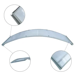 Starkedach Auvent Et Marquise<Auvent à cadre en aluminium RODEO R-150 7035 bombé avec revêtement en polycarbonate