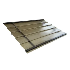 Starkedach Auvent à cadre en aluminium DIAMONDS Straight T-150 8017 avec revêtement monolithique en polycarbonate- Auvent Et Marquise