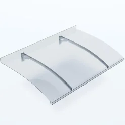 McCover AUVENT - MARQUISE DE PORTE D'ENTRÉE MÉLANIE Gris clair, L.150 cm, Profondeur totale - 90 cm- Auvent Et Marquise