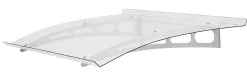 Geom Auvent Et Marquise<Auvent alu et polycarbonate Lt line blanc 140 x 90 cm
