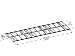 Canopia by Palram Auvent arrondi Bordeaux blanc l.670,5 x P.139 x H.33 cm- Auvent Et Marquise