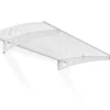 Canopia by Palram Auvent arrondi Lyra blanc l.135 x P.90,5 x H.15,5 cm- Auvent Et Marquise