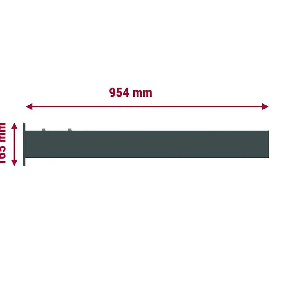 Telco Home Automation Auvent Bioclimatique Fixe LANITRA (Gris Anthracite et Blanc Brillant - 2.00 x 0.954 m)- Auvent Et Marquise