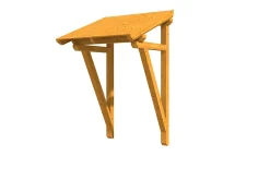 Skan Holz Auvent bois Potsdam 2, 176x156cm, épicéa, traitement coloré chêne clair- Auvent Et Marquise
