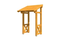 Skan Holz Auvent bois Potsdam 4, 176x156cm, épicéa, traitement coloré chêne clair- Auvent Et Marquise
