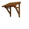 Skan Holz Auvent bois Potsdam 1, 176x156cm, épicéa, traitement coloré noyer- Auvent Et Marquise
