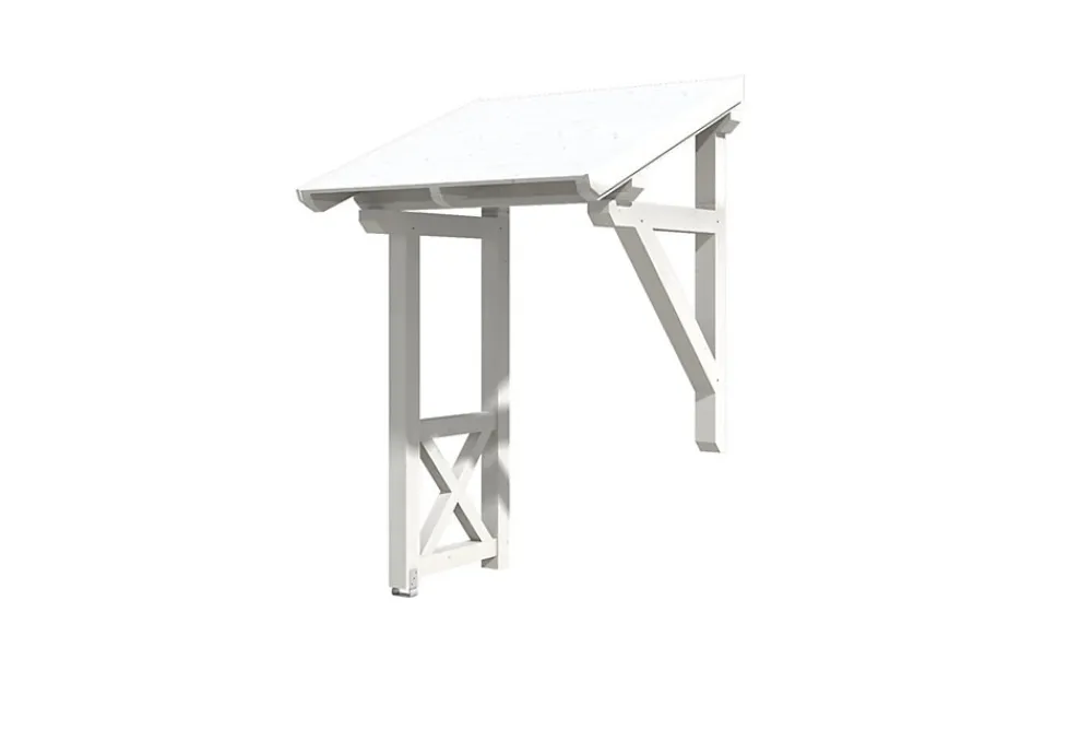Skan Holz Auvent Et Marquise<Auvent bois Potsdam 3, 176x156cm, épicéa, traitement coloré blanc