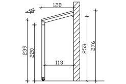 Skan Holz Auvent bois Prerow, 203 x 128 cm, épicéa, non traité- Auvent Et Marquise