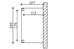 Skan Holz Auvent bois Sellin, 205 x 127 cm, épicéa, traitement coloré noyer- Auvent Et Marquise