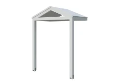 Skan Holz Auvent bois Sellin, 205 x 127 cm, épicéa, traitement coloré blanc- Auvent Et Marquise