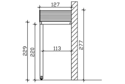 Skan Holz Auvent bois Sellin, 205 x 127 cm, épicéa, traitement coloré blanc- Auvent Et Marquise
