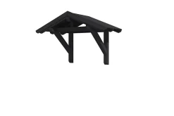 Skan Holz Auvent bois Siegen 1, 247x116cm, épicéa, traitement coloré anthracite- Auvent Et Marquise