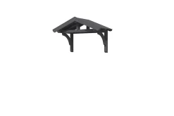 Skan Holz Auvent bois Stettin 180x80cm, épicéa, traitement coloré gris ardoise- Auvent Et Marquise
