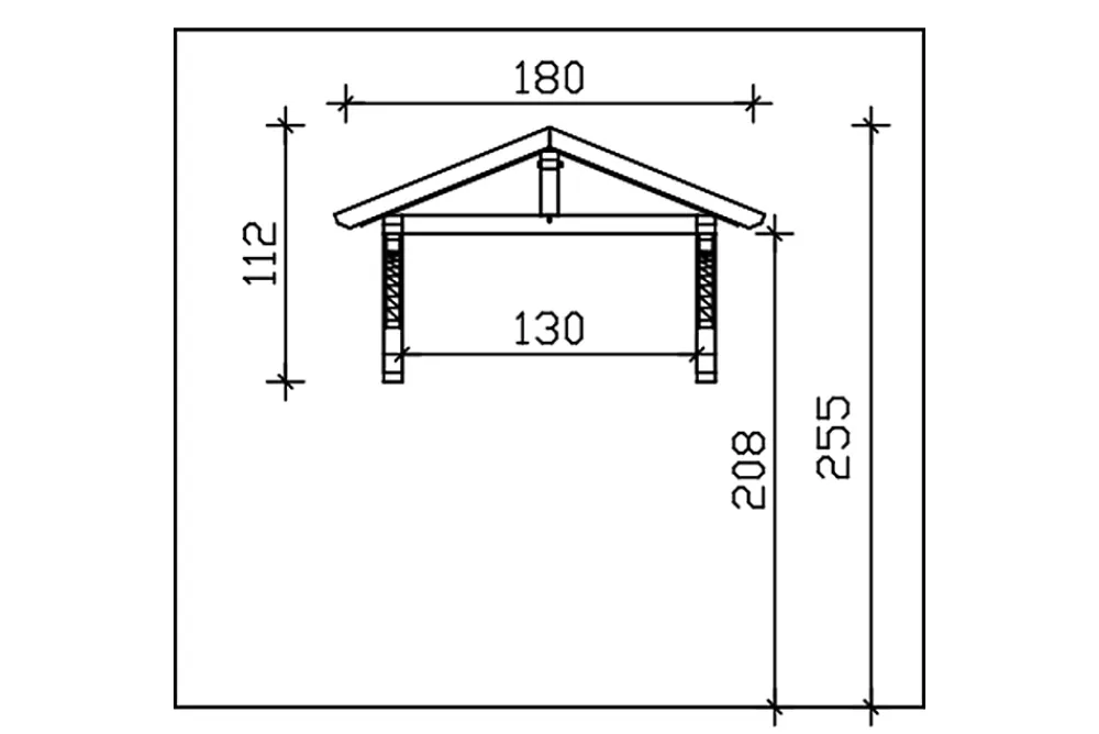 Skan Holz Auvent bois Stettin 180x80cm, épicéa, traitement coloré gris ardoise- Auvent Et Marquise
