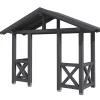 Skan Holz Auvent Et Marquise<Auvent bois Stralsund 5, 360x139cm, épicéa, traitement coloré gris ardoise