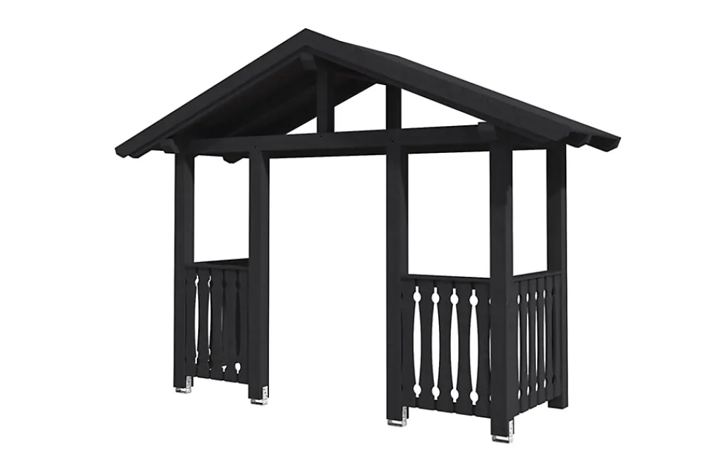 Skan Holz Auvent Et Marquise<Auvent bois Stralsund 6, 360x139cm, épicéa, traitement coloré anthracite