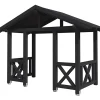 Skan Holz Auvent bois Stralsund 7, 360x187cm, épicéa, traitement coloré anthracite- Auvent Et Marquise
